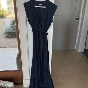 Reformation Navy Blue Wrap Dress